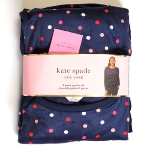 Kate Spade New York Printed Long Sleeve Pajama Set Size Large *B